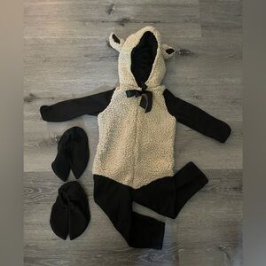 Adorable Toddler Baby Lamb Sheep Costume with Hood and Foot Covers 2T
